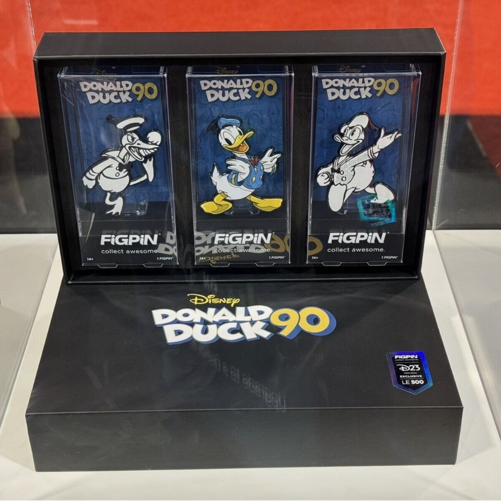 2024 Disney D23 Expo FIGPIN Donald Duck 3Pc Anniversary Box Set Exclusive LE 500